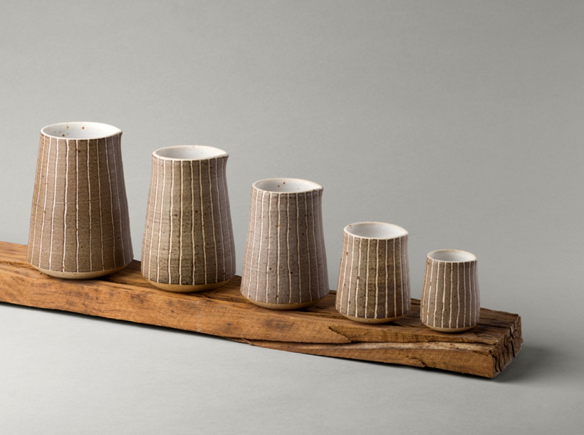 Brown Stripy Jugs
