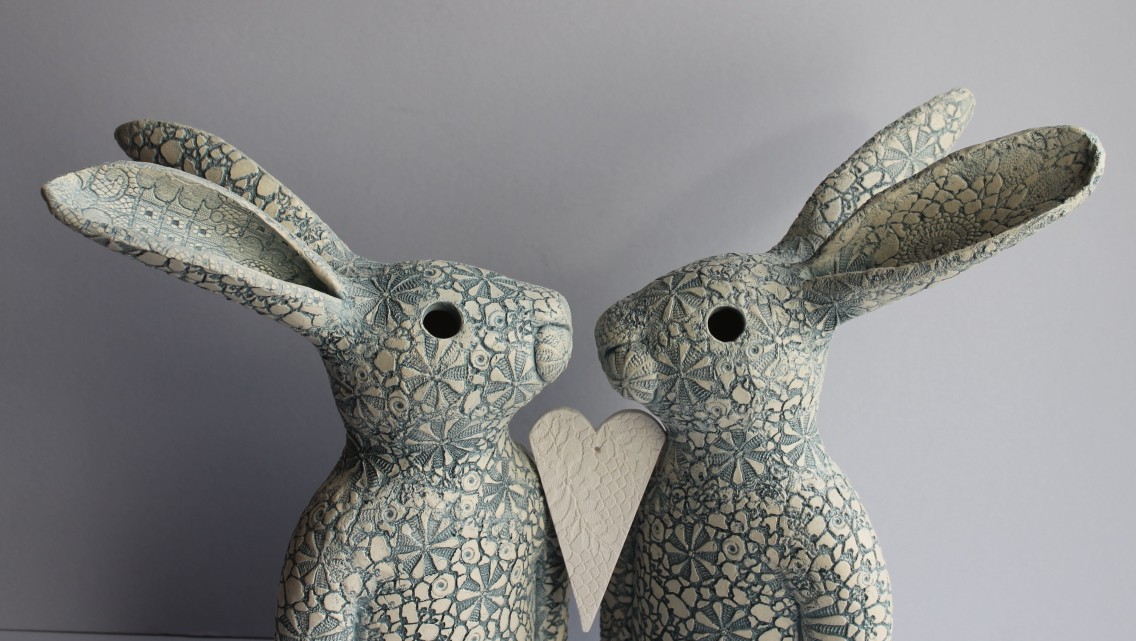 Changeling hares by Jackie Needham