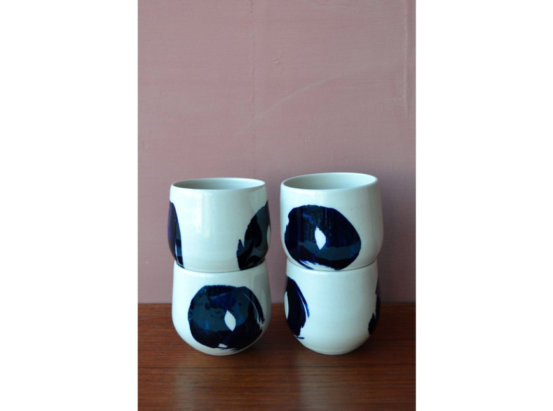 Izzy Letty - Round Belly Mug, Cobalt