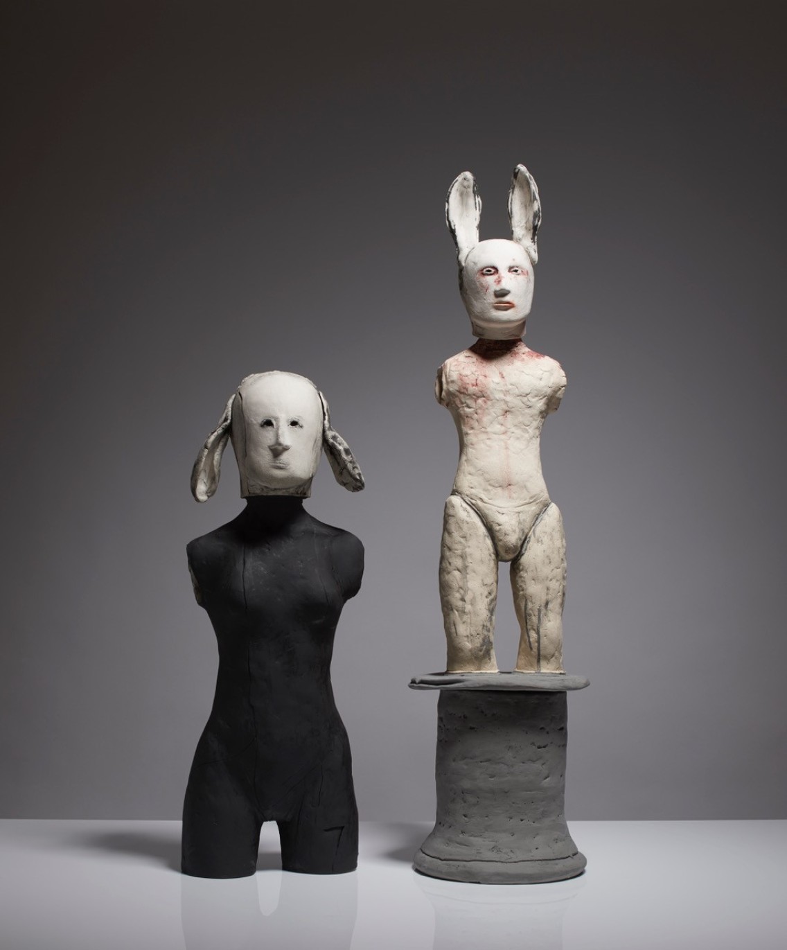 Lop-Eared Woman and Statue (2017)
