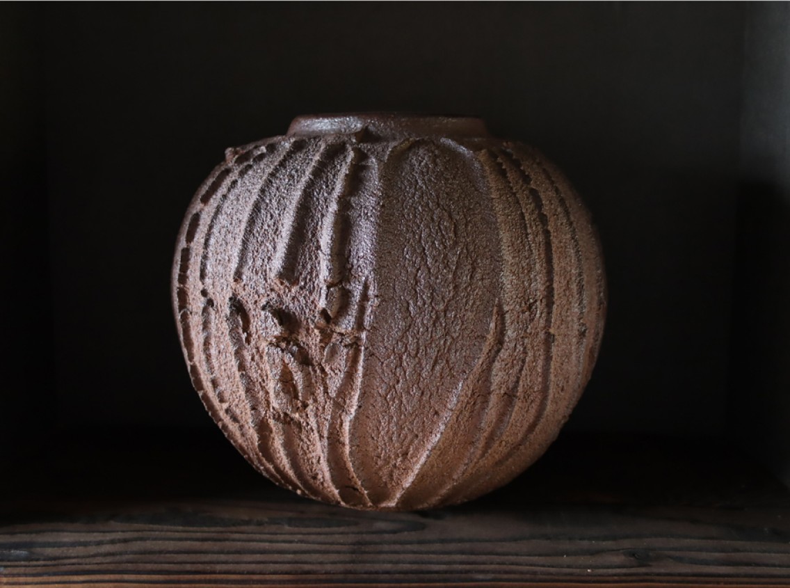 Patricia Shone - Earth Jar 9 "Longitudes" 2020