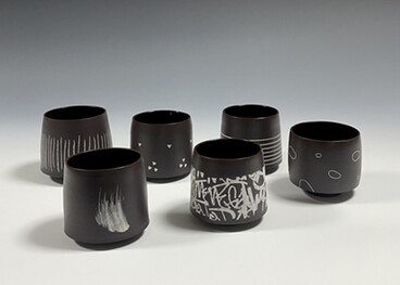 Black Porcelain Teacups