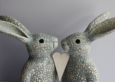 Changeling hares by Jackie Needham