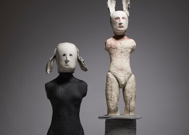 Lop-Eared Woman and Statue (2017)