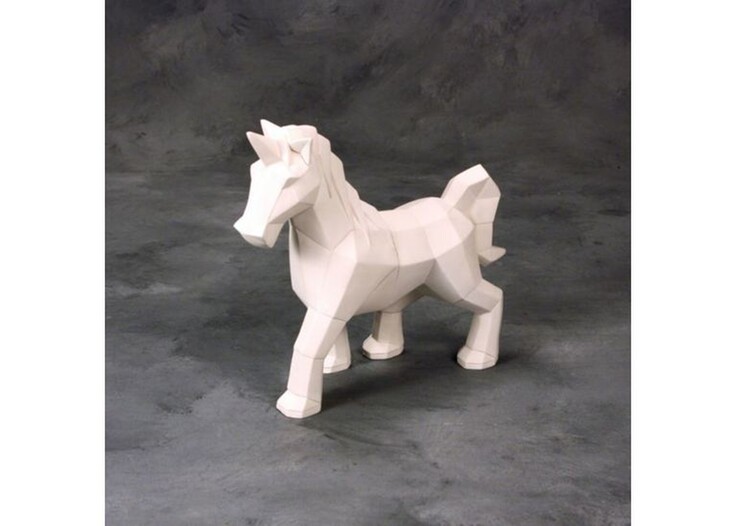 Bisque Faceted Unicorn by Mayco