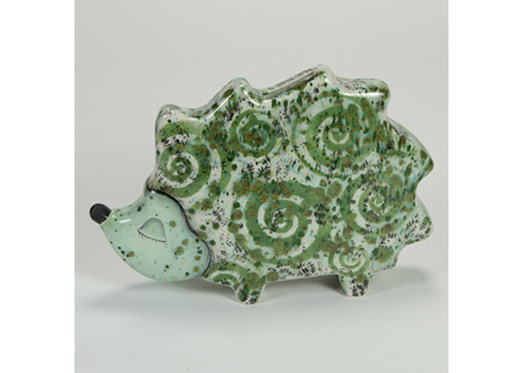 Bisque Hedgehog Bank by Mayco