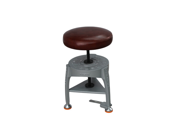 Durston Adjustable Cast Three-Legged Stool (Silver)