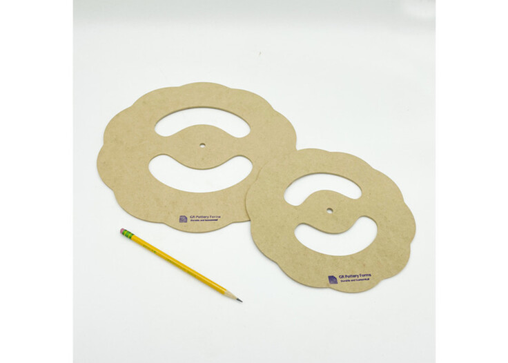 GR Pottery Forms:  Daisy Rim Template 2 Pack (9.5 & 12.5)
