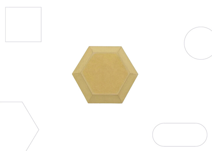 GR Pottery Forms: Hexagonal Drape Mould 3.5inch