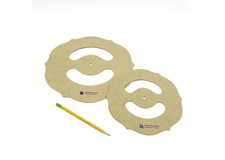 GR Pottery Forms:  Iris Rim Template 2 Pack (9.5 & 12.5)