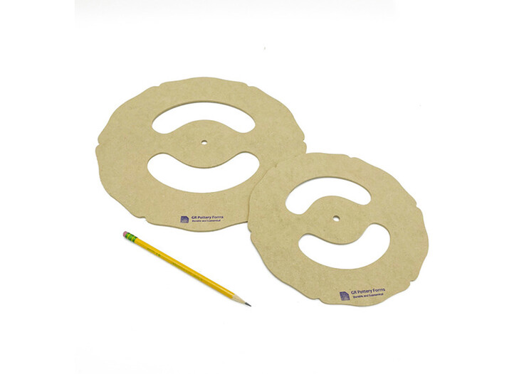 GR Pottery Forms:  Poppy Rim Template 2 Pack (9.5 & 12.5)