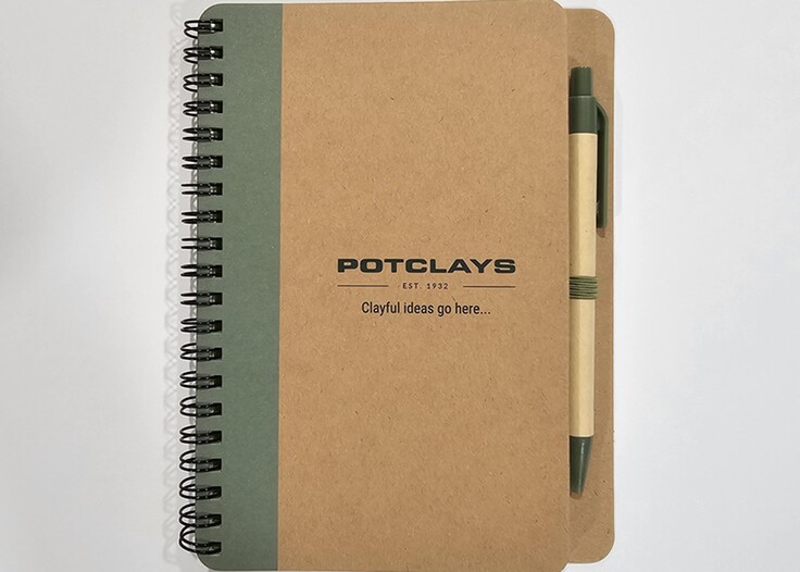 Recycled Paper Cover Notebook - Sage Green 