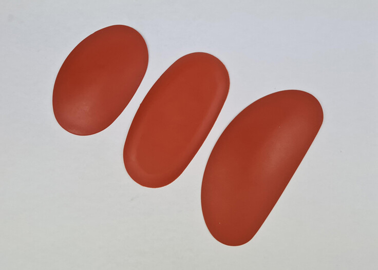 Set of 3 Rubber Kidney Palettes