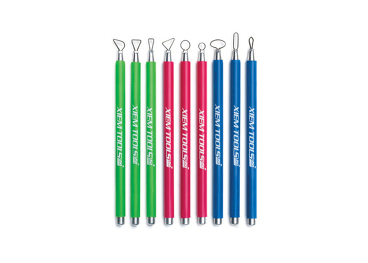 Xiem Mini Ribbon Sculpting Tool Set: Set D, pack of 9