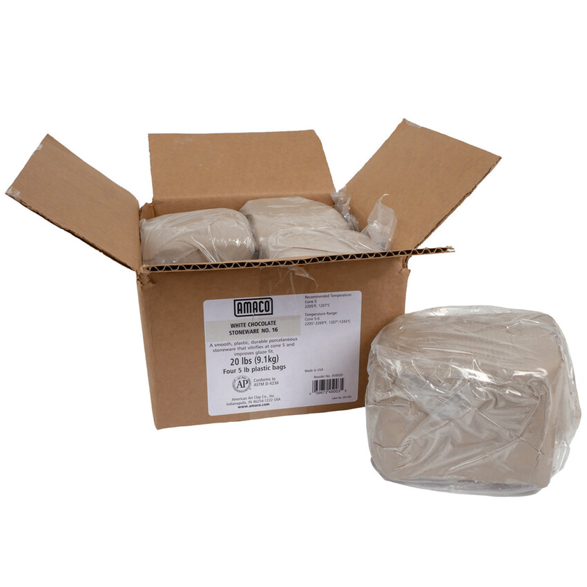 Photograph: Amaco White Chocolate Clay Body 20lb bag
