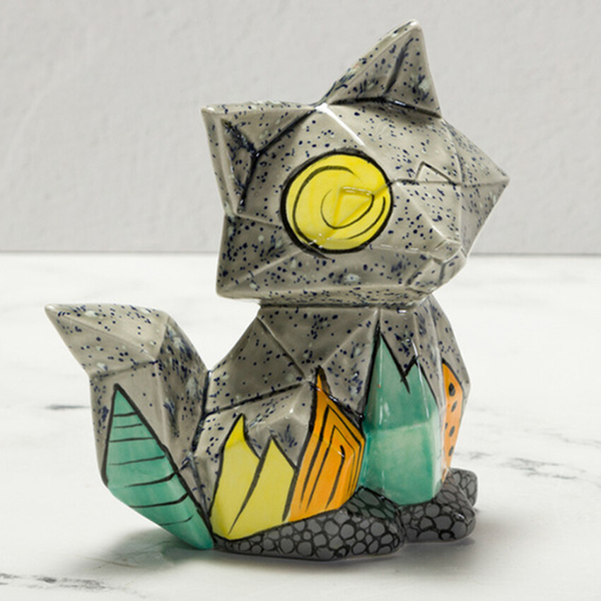 Photograph: Bisque Faceted Fox by Mayco