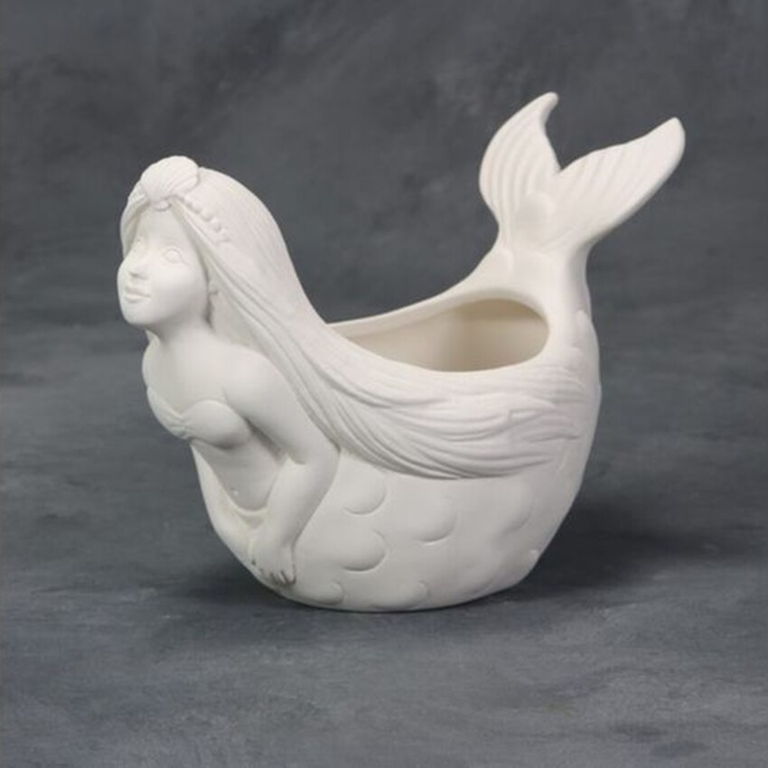 Photograph: Bisque Mermaid Container by Mayco
