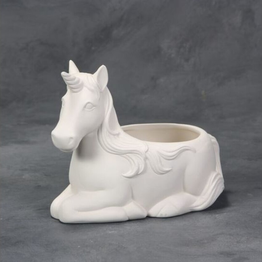 Photograph: Bisque Unicorn Container by Mayco