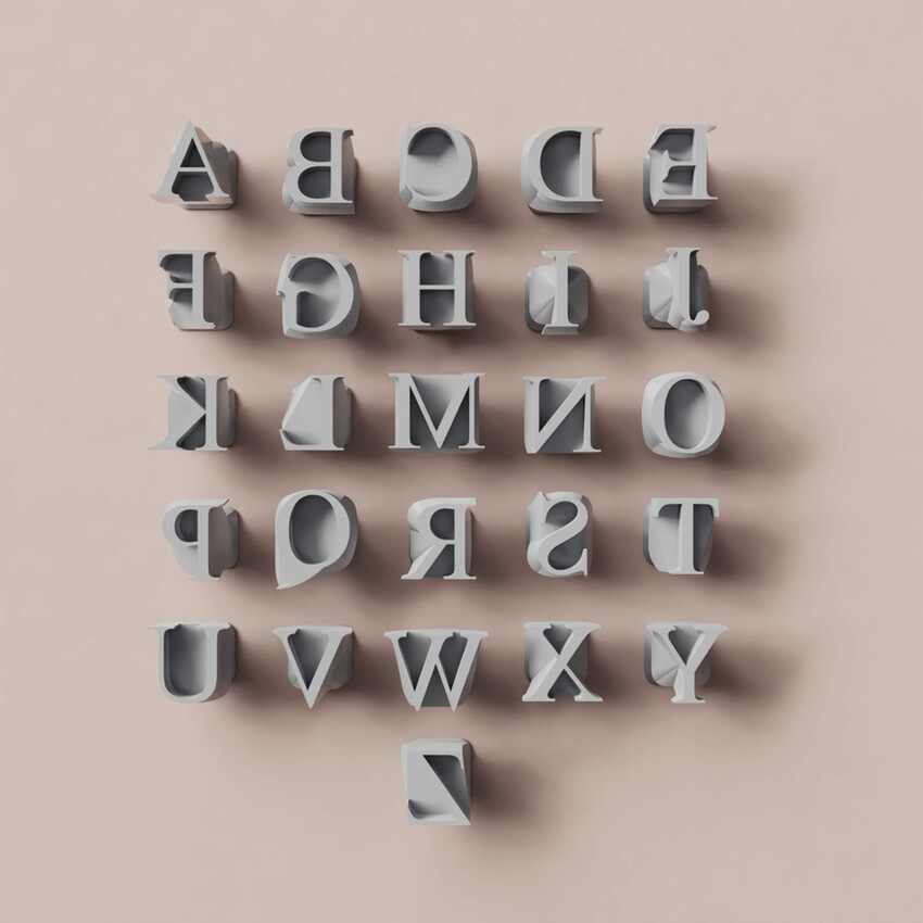 Photograph: Ceramind Alphabet Letter Stamps [30mm] Times New Roman Caps
