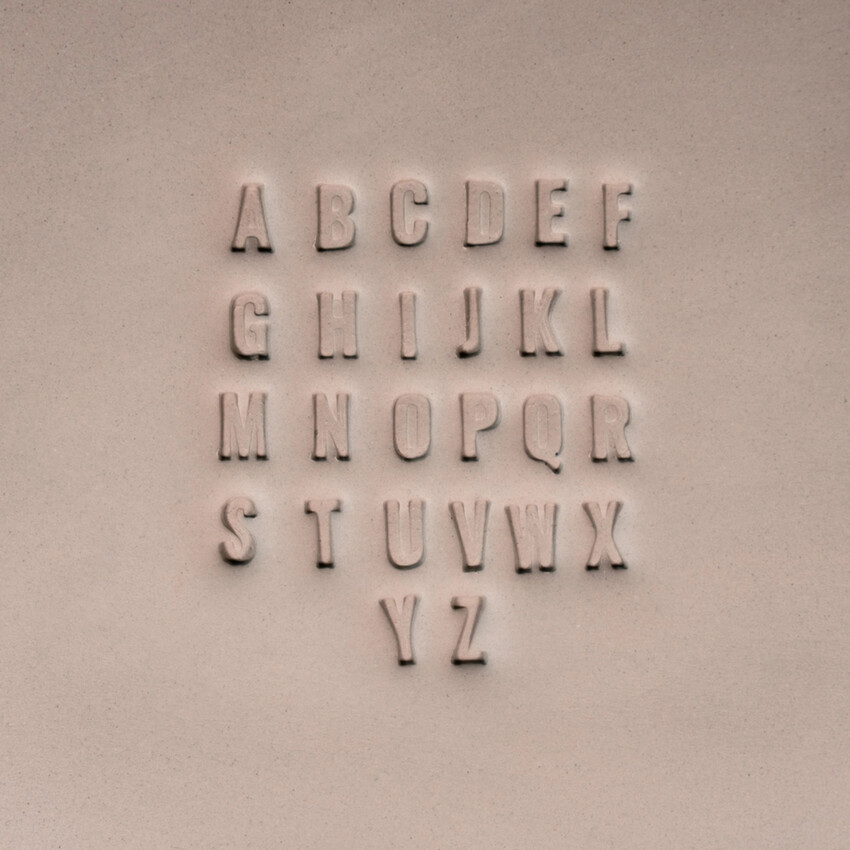 Photograph: Ceramind Alphabet Letter Stamps [7mm] Oswald Bold Caps