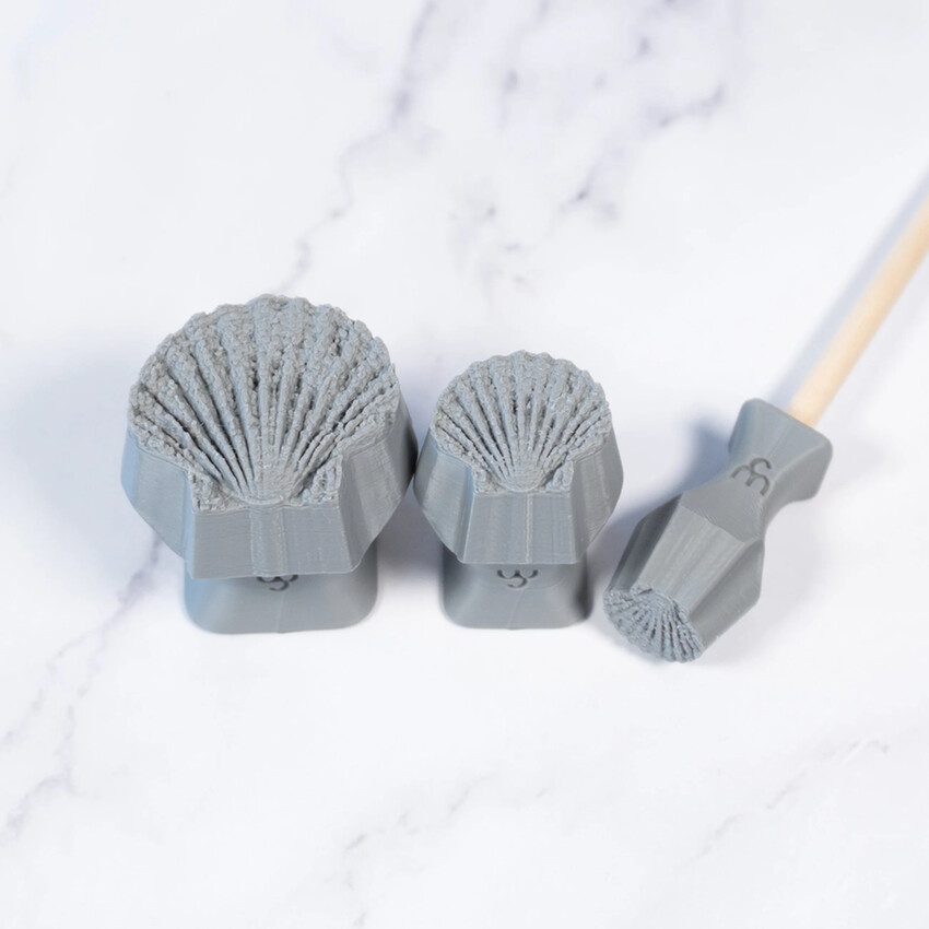 Photograph: Ceramind Stamp Set: Photo Textured Scallop Shell