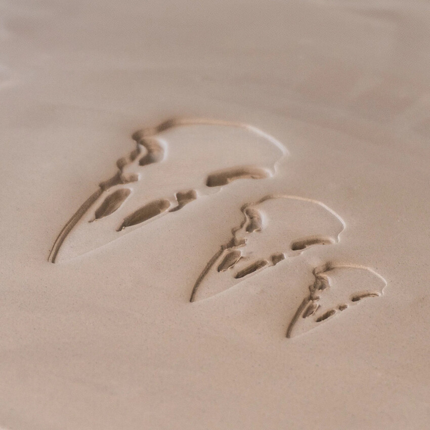 Photograph: Ceramind Stamp Set: Raven Skull