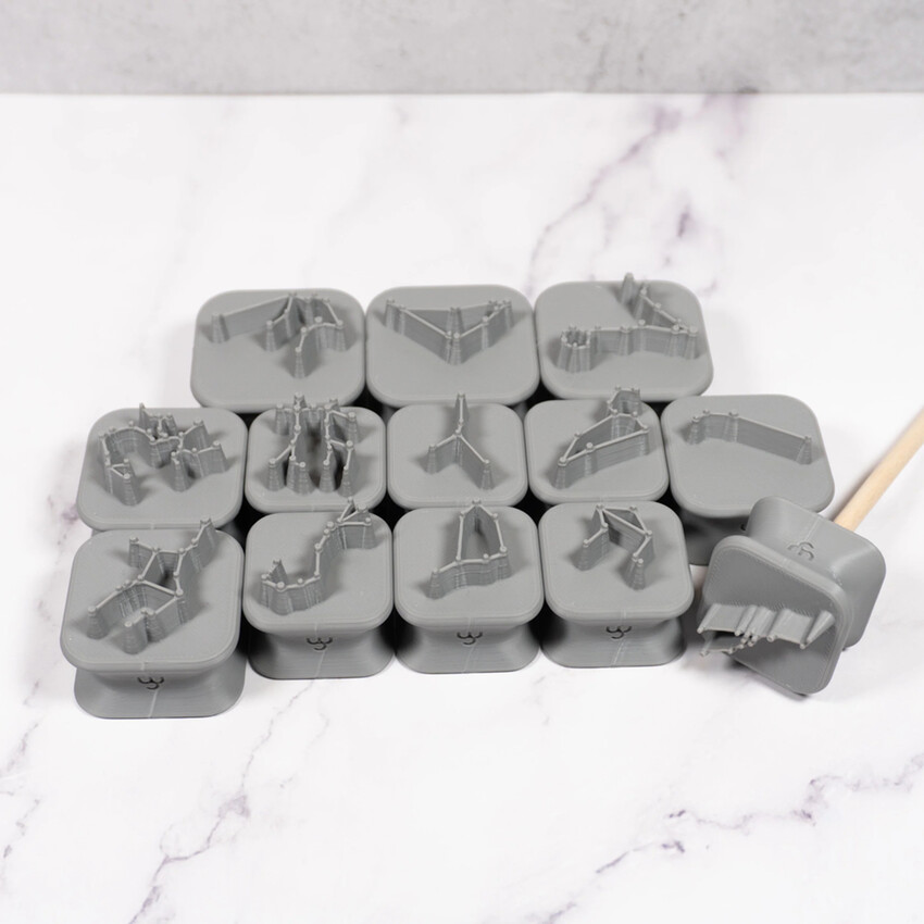 Photograph: Ceramind Stamp Set: Zodiac Constellation 13pc