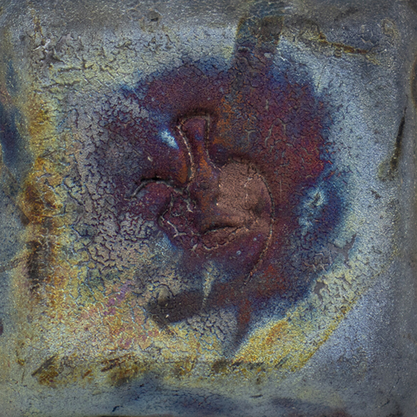 Photograph: Clayscapes Raku Glaze: Hawaiian Blue 5lb