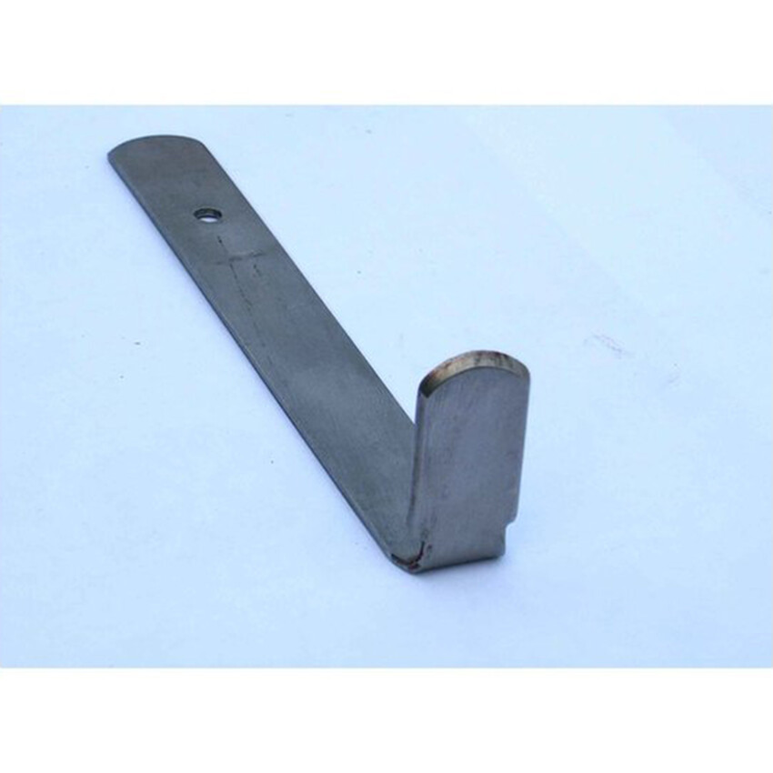 Photograph: Curve Rectangle: Flat steel handle with right angle end - large