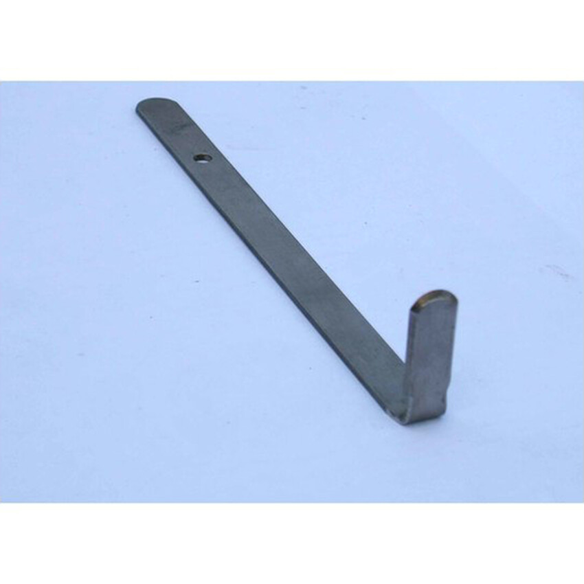 Photograph: Curve Rectangle: Flat steel handle with right angle end - small