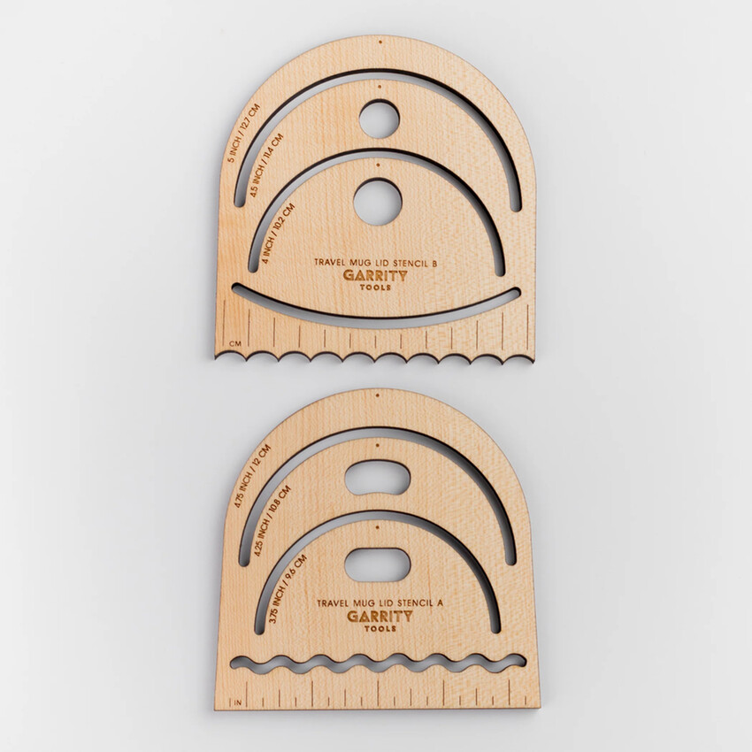 Photograph: Garrity Travel Mug Lid Stencil