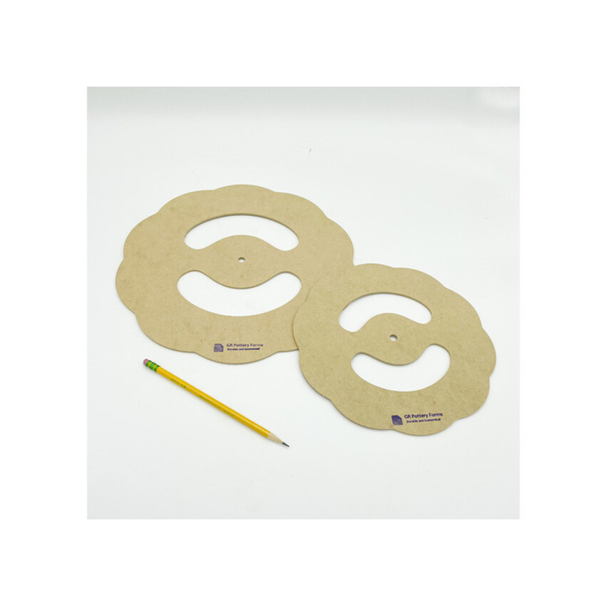 Photograph: GR Pottery Forms:  Daisy Rim Template 2 Pack (9.5 & 12.5)
