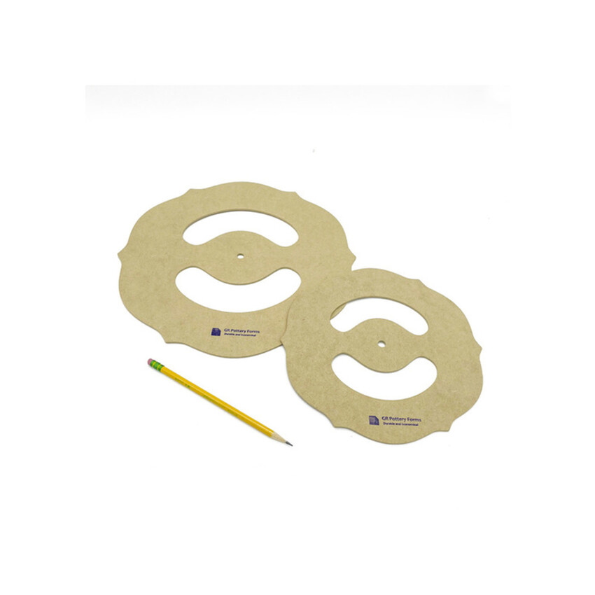 Photograph: GR Pottery Forms:  Iris Rim Template 2 Pack (9.5 & 12.5)