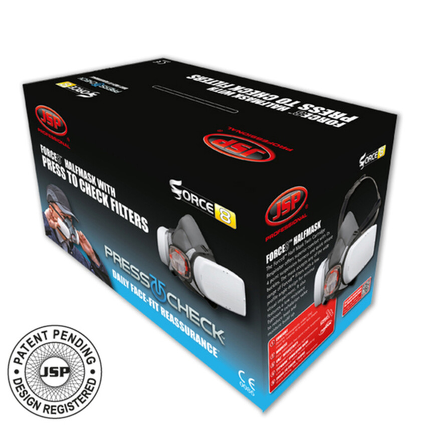 Photograph: JSP Force 8 Half-mask with PressToCheck P3 R D Filters