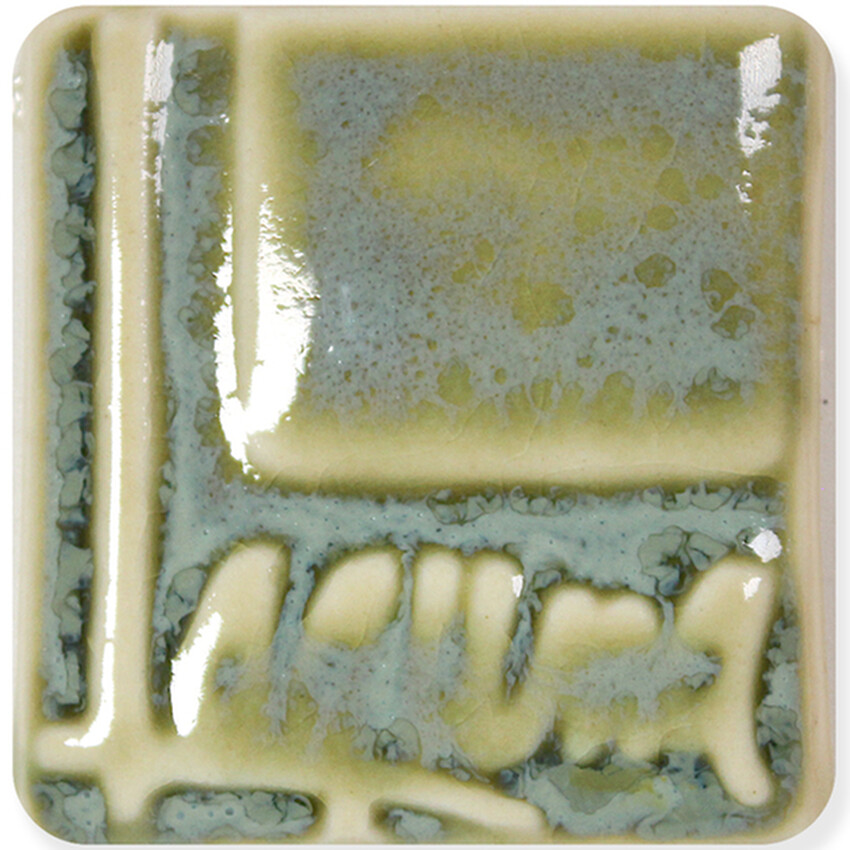 Photograph: Laguna Mystic Cone 5 Brush-On Glaze: Celadon Froth 1 PT