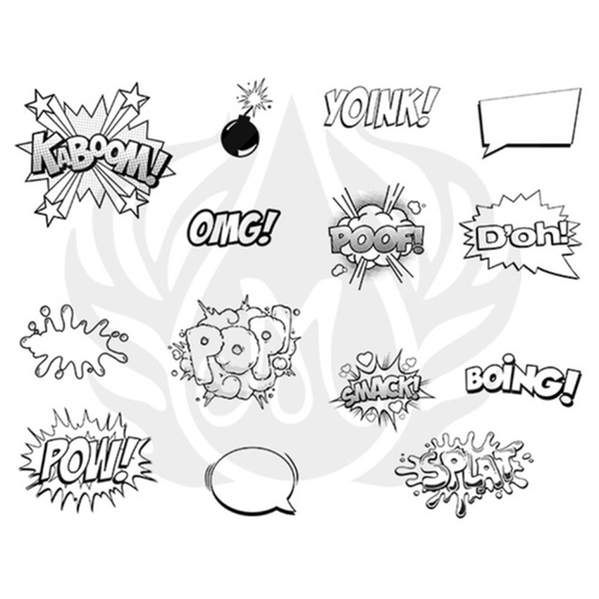 Photograph: Mayco Designer Silkscreen: Comic Expressions