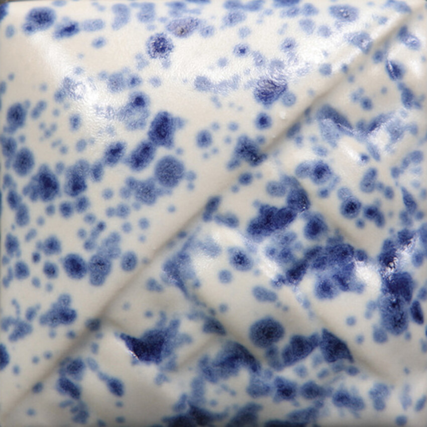 Photograph: Mayco Stoneware Crystal Brush-On: Blue Splatterware 473ml