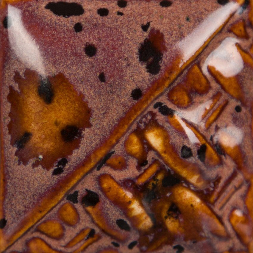 Photograph: Mayco Stoneware Dry: Peppered Plum 10