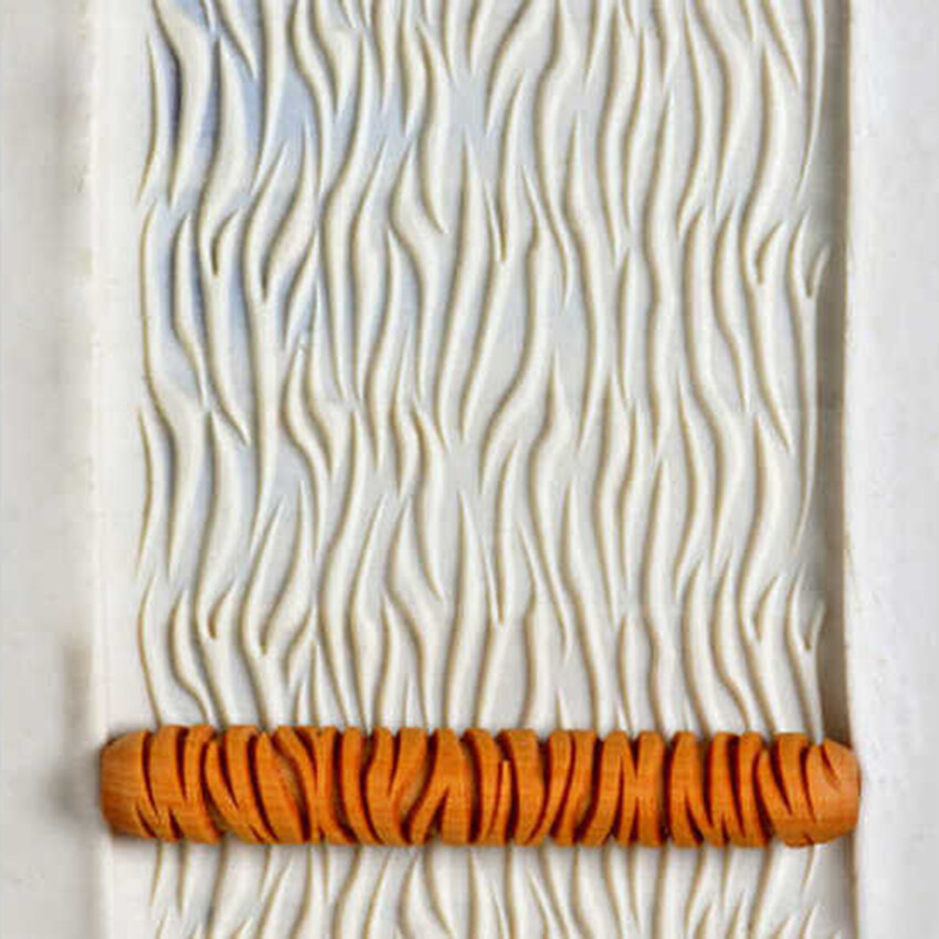 Photograph: MKM 10cm HandRoller Design 47.  Flowing waters.