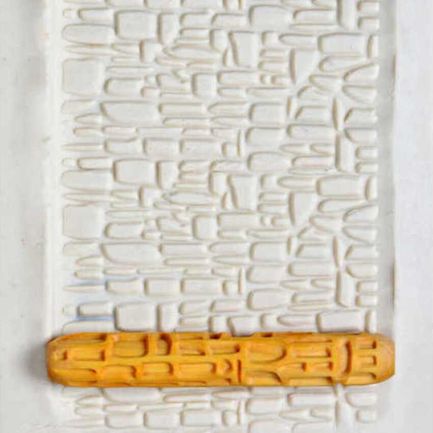 Photograph: MKM 10cm HandRoller Design 54. Stone Wall.