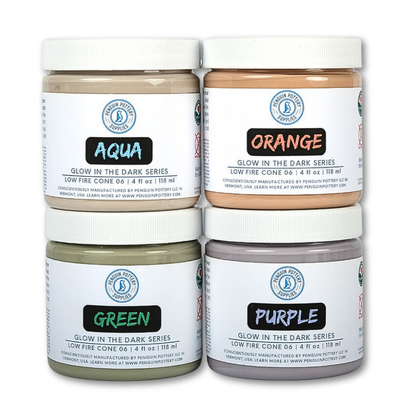 Photograph: Penguin Glow In The Dark ^06 Glaze Set #1 4x118ml