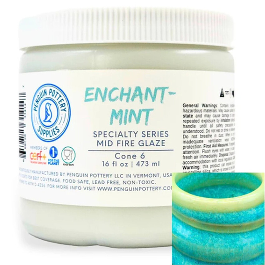Photograph: Penguin Speciality ^5-6 Glaze: Enchanted Mint 473ml