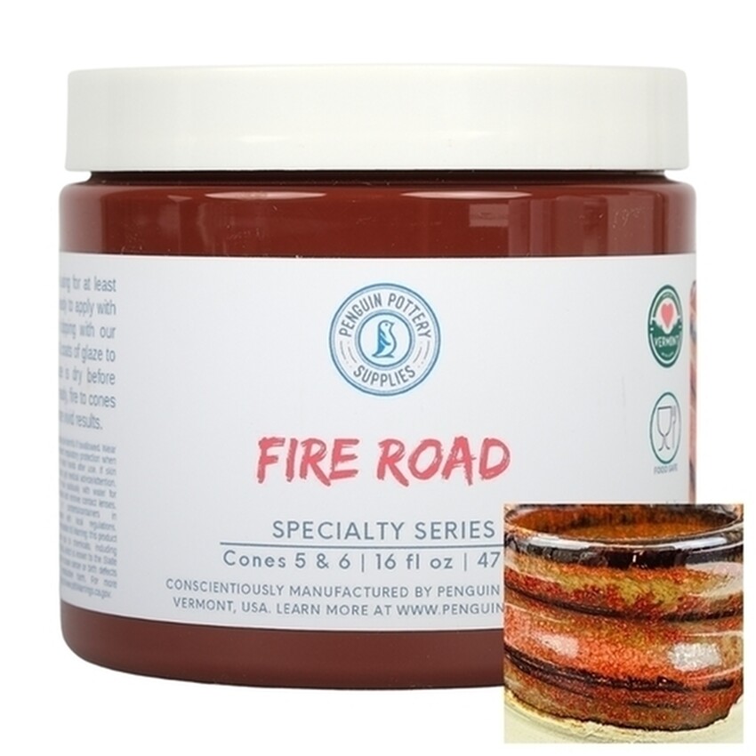 Photograph: Penguin Speciality ^5-6 Glaze: Fire Road 473ml