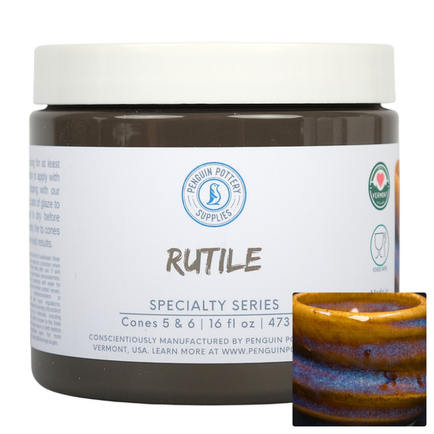 Photograph: Penguin Speciality ^5-6 Glaze: Rutile 473ml