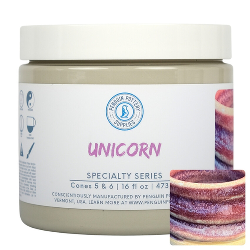 Photograph: Penguin Speciality ^5-6 Glaze: Unicorn 473ml