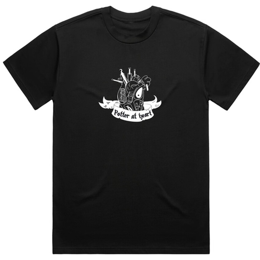 Photograph: Potclays X Scruffy Little Herbert Potter at Heart T-Shirt: Black L