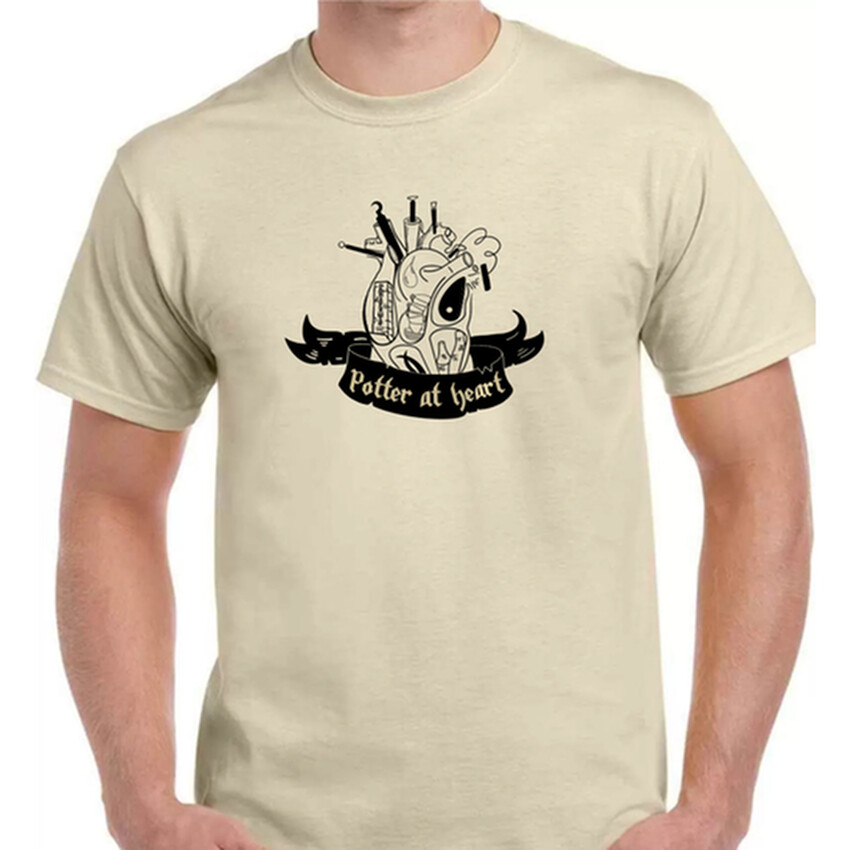 Photograph: Potclays X Scruffy Little Herbert Potter at Heart T-Shirt: Oatmeal L
