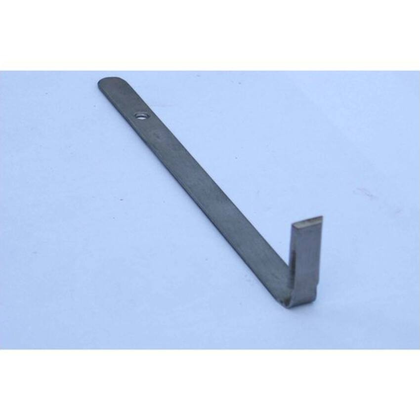 Photograph: Rectangle: Flat steel handle with right angle end - small