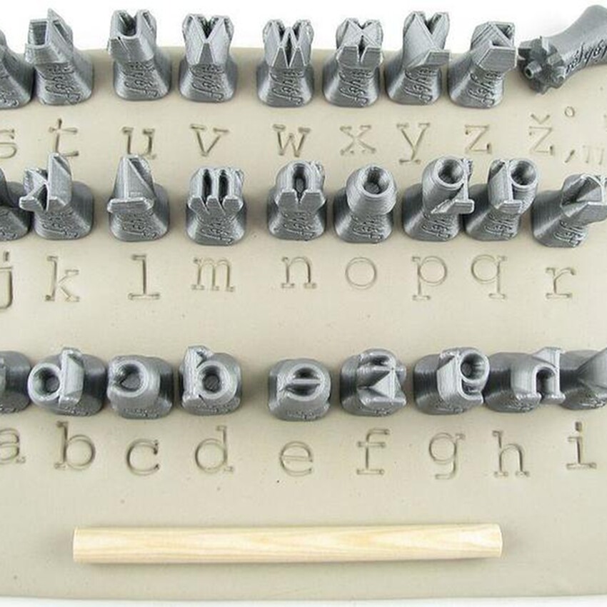 Photograph: Relyef Tools: Alphabet Lowercase 10mm - Courier