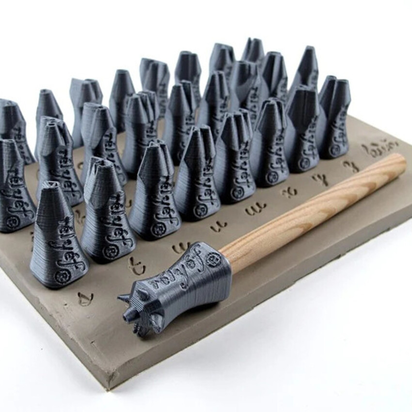 Photograph: Relyef Tools: Alphabet Lowercase 10mm - Script